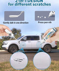 Using Toyota Touch Up Paint Pen 040 Super White Ice Cap Color Match Auto Paint Repair Pen For Scratch Remover on vehicle