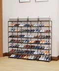 Beefy 8 Tier Large Shoe Rack Holds 64 Pairs With Heavy Duty Shelving And Adjustable Heights For Boots And Shoes Space Saving Organizer