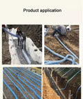 Perforated French Drain Pipe 2 Inch For Garden Yard Lawn Landscaping With Corrugated Design installed underground