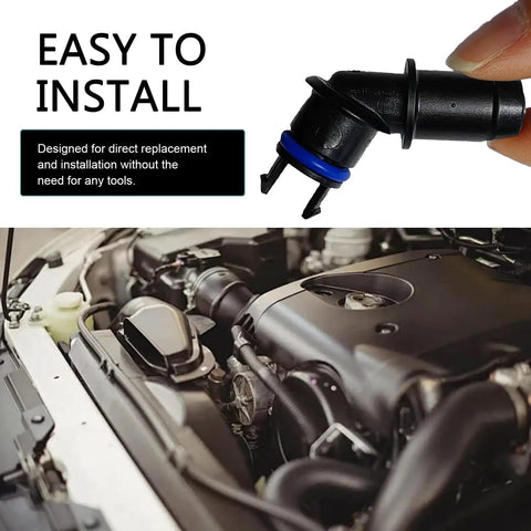 Premium Positive Crankcase Ventilation Valve Connector High Temp Resistant Rubber Sealed Engineering Plastic Heavy Duty Engine Breather Adapter installed in engine bay.