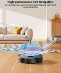All In One Robot Vacuum And Mop With 6000Pa Beast Mode Suction Self Emptying Dock Laser Navigation And Smart Mapping