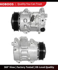 AC Compressor With Clutch For Toyota Camry RAV4 Sienna Keeps Your Ride Frosty Auto AC Assembly Direct Replacement OEM 88310-06440 side and top view