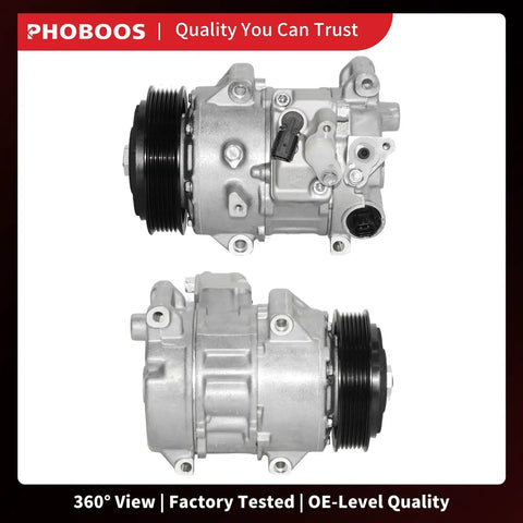 AC Compressor With Clutch For Toyota Camry RAV4 Sienna Keeps Your Ride Frosty Auto AC Assembly Direct Replacement OEM 88310-06440 side and top view