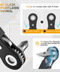 Compact Right Angle Screwdriver Kit With T5 T6 T7 Torx Bits Designed For Tight Squeezes Heavy Duty Tasks And Quick Fixes showing one-click control and gear mechanism.