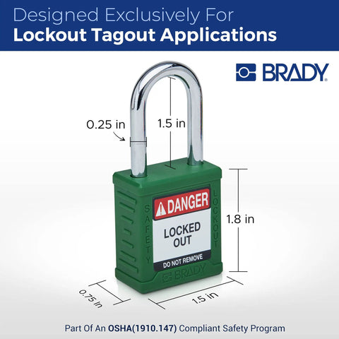 Zero Hassle Lockout Tagout Padlock Set Built Damn Tough For Job Sites Straight Up Osha Compliant Green Nylon Pads With Steel Shackles Six Pack Keyed Different One Key Each Industrial Safety Essential