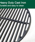 Heavy duty 13 inch cast iron cooking grid for S and MiniMax Big Green Egg, designed for effective grilling.