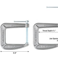 Heavy Duty Steel C Clamp 3 Inch by 4.5 Inch for Woodworking and Home Projects with dimensions labeled