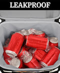 Insulated Picnic Backpack For Women And Men Large 12x8.7x10in Lunch Tote with red cans in leakproof interior