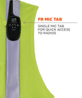 Worksite Ready Flame Resistant Safety Vest For Adults Type R Class 2 High Visibility Lime Mesh With FR Mic Tab