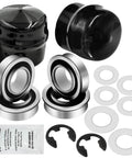 Front Wheel Bushing To Bearing Conversion Kit For Lawn Mowers, Includes 4 Sealed Hub Bearings, 2 Retainer Washers