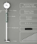 Dial Bore Gauge 2 To 6 Inch With 0.001 Inch Resolution, Self Centering Extender, Two Point Contact For Precise Cylinder Bore Measurement