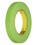Pro Grade Three Quarters Inch Auto Paint Masking Tape, 55 Meter Green, UV And Solvent Resistant For Pro Refinishing roll