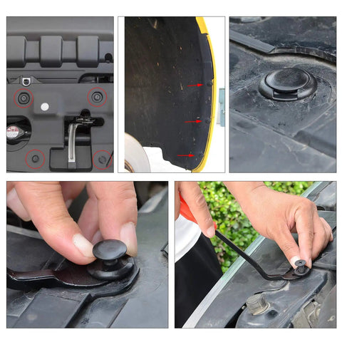 Universal Car Fastener Kit With 635 Piece Push Retainer Clips And Auto Fasteners Set installation and use examples