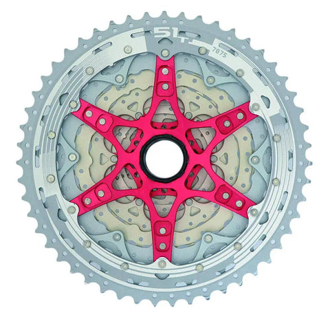 Beefy Wide Ratio 12 Speed Cassette 11 To 51T With 11 13 15 17 19 21 24 28 33 39 45 51 Cogs Silver ST1910 Lightweight Aluminum Spider