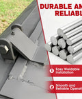 Heavy Duty Steel Dump Trailer Hinge, Weld On Trailer Door Hinge for flatbeds, showing welded mount and steel rods.