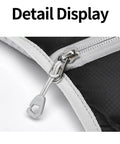 Close-up of zipper detail on Hydration Vest With Water Bladder Backpack For Men Running Hiking Cycling Gear Tank Top Reflective Safety Strips