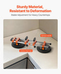 VEVOR Seamless Seam Setter 2-Pack with 6-inch vacuum suction cups on stainless steel bars for countertops