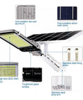 Close-up of JUDYSSY Spot Lightingsolar Street Lights Outdoor Dusk to N, Solar Flood Light with remote control features.