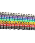 Wire Numbering Marker C Shape Cable Marker Tubes For Quick Cable ID 150 Pcs KCM 1.5mm in rows of various colors and numbers