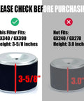 Comparison of Honda air filter sizes for GX340 GX390 and GX240 GX270, highlighting correct fitment for 11HP and 13HP engines
