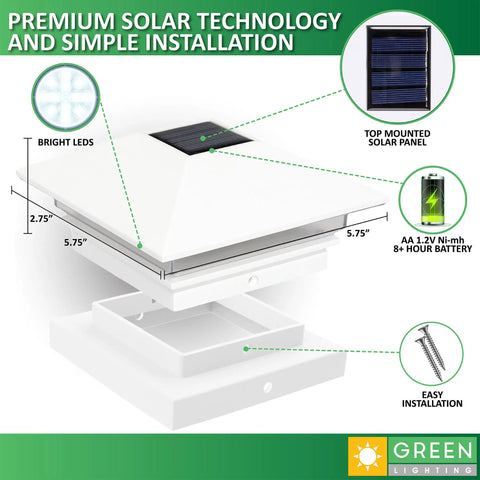 Check Out This Twelve Pack Of Slim Solar Powered Led Post Cap Lights Made For Four By Four Wood Posts With Adapter For Pvc And Vinyl