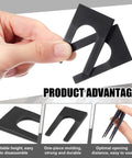 Heavy Duty Four Pack Drill Chuck Removal Wedge Set Compatible With Jt33 And Jt6 Arbors, showcasing durable black steel wedges in hand.