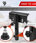 Badass Universal Truck Flag Pole Mount Holder For Pickup Rig Rust Proof Steel Clamps Fits One Point Two Inch Masts, detailed view of locking screws.