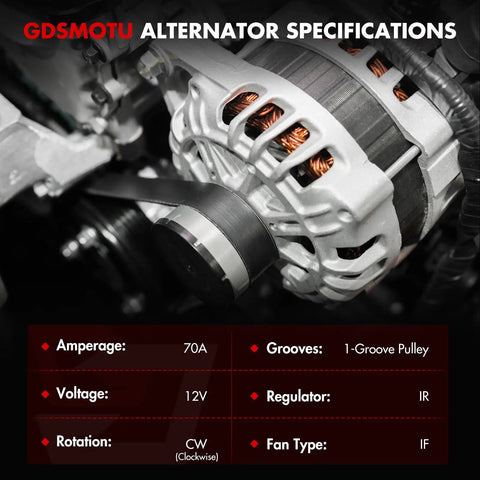 Close-up of Heavy Duty Boat Alternator For Mercruiser 900Sc 1999-2002 And 3.0L And 3.0Lx 1999-2006 OEM Replacement with 862030
