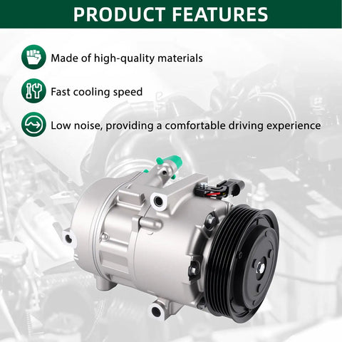 Keep Your Whip Cool In Heatwaves Direct Fit AC Compressor With Clutch for Hyundai Elantra Kia Forte Soul showing quality features.