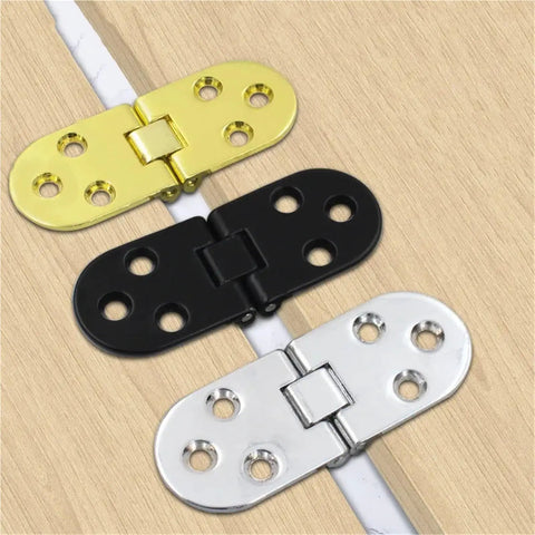 180 Degree Flush Cabinet Hinges For Doors And Cupboards Semicircle Zinc Alloy Black Hardware in gold, black, silver