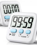 Top Shelf Two Pack Digital Timer With Built In Memory Dead Reliable For Kitchen Cooking Classroom Tasks And Quick Meal Prep Drop In And Play Design Comes Fully Loaded With Batteries Ready To Roll - digital timers with LCD display.