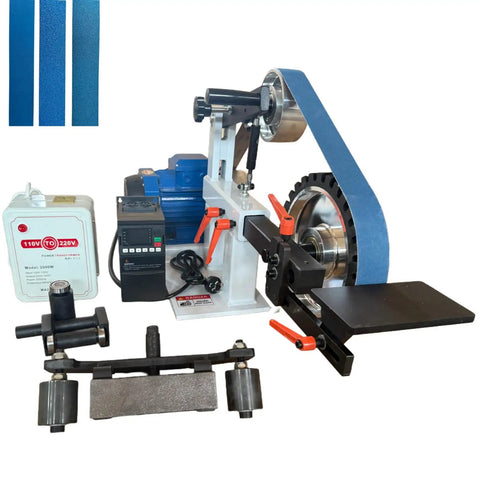 Beefy 2x72 Inch Belt Grinder Sander With Variable Speed Drive 1500W 2HP Motor Includes 3 Grinding Tool Sets and 3 Zirconia Belts