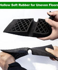 Hands bending Heavy Duty EV Charger Cable Protector For Garage Door Pass Through With Soft Rubber Shield Reducing Gaps