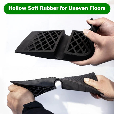 Hands bending Heavy Duty EV Charger Cable Protector For Garage Door Pass Through With Soft Rubber Shield Reducing Gaps