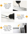 Step-by-step installation of Beefy Heavy Duty 30 Inch Aluminum French Cleat Set 2 Pairs Interlocking Z Clips Bar Hangers