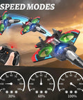 Foam RC Airplane With LED Lights For Kids And Adults Ages 8 To 16 360 Degree Flips Stunt Fighter Jet Toy Headless Mode Altitude