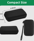 Rugged Tough Portable Case for HP96, FLIR C5, C3-X and C8 Compact Thermal Cameras, Shockproof, showing compact size and handle