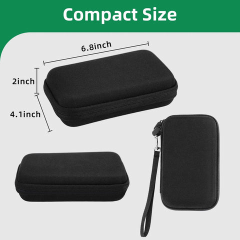 Rugged Tough Portable Case for HP96, FLIR C5, C3-X and C8 Compact Thermal Cameras, Shockproof, showing compact size and handle