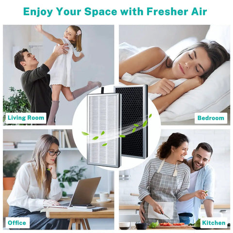 Replacement Filter For MA40 Air Purifier 3 In 1 Pre Filter H13 HEPA Activated Carbon Fits MA40W MA40B 2 Pack Easy Install