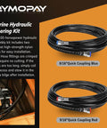 150HP Marine Pro-Grade Hydraulic Outboard Steering Kit with 24 ft nylon hoses and bi-directional locking cylinders shown.