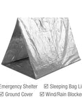 Silver Mylar emergency blanket in tent shape from Emergency Mylar Blanket Pack 25 Silver Space Blankets Grab And Go Compact Dual Sided Reflective Heat Retention For Camping Survival First Aid Car Kit NASA Tested.