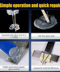 Two Part Pro Grade Industrial Strength Metal Bonding Paste for Structural Restoration application steps.