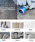 Diamond Tile Hole Saw Kit With Pilot Bit And Chamfer Blade For Porcelain Ceramic Stone Marble Dry Diamond Core Bits