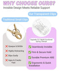 Comparison of traditional small clips and 10 Pack 3.5 Inch Clear Plastic Balloon Arch Clips Spring Clamps For Photography Studio Backdrops.