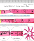Dual Pack 60 Inch Soft Measuring Tape Set For Body Measurements, Fabric Sewing And Tailoring, Flexible Rose Red, 150 Cm