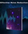 8 Pack Fiber Optic Starlight Soundproof Foam Panels For Walls And Ceilings, displaying stars and sound wave graphics.