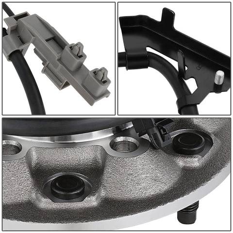 Close-up of Front Right Wheel Bearing Hub Assembly With Abs Sensor Fits Chevy Colorado 2004 2012 And GMC Canyon 2004 2012