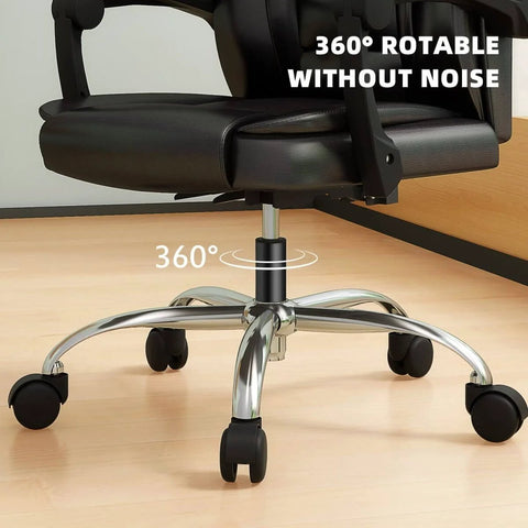 Office chair with 5.5 Inch Adjustable Office Chair Gas Lift Cylinder Replacement, showing base and wheels in a room