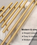 Sturdy Solid Brass Barn Door Pull Handle Kit With Double Sided Installation, Waterproof Brushed Finish, Two Easy Lengths