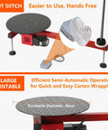 Heavy Duty Electric Pallet Stretch Film Dispenser Shrink Wrap Holder With Auxiliary Turntable foot switch for hands-free operation